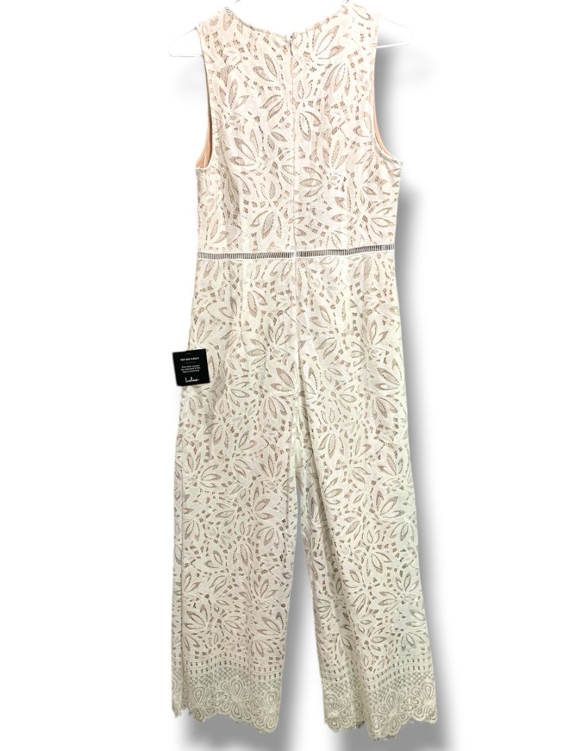 Medium Lulus New Ivory Lace Jumpsuit Sleeveless Womens