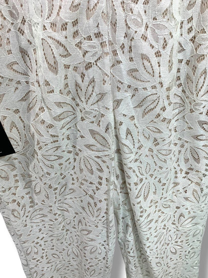 Medium Lulus New Ivory Lace Jumpsuit Sleeveless Womens