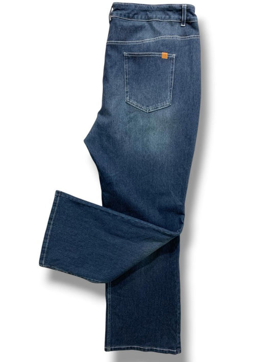 Size 1X Halara Womens Pull on Straight Leg Jeans Stretch Denim