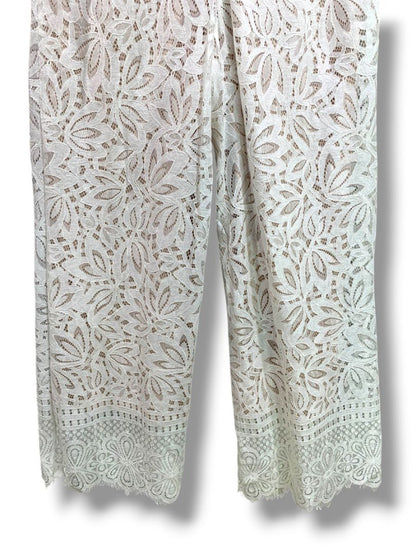 Medium Lulus New Ivory Lace Jumpsuit Sleeveless Womens