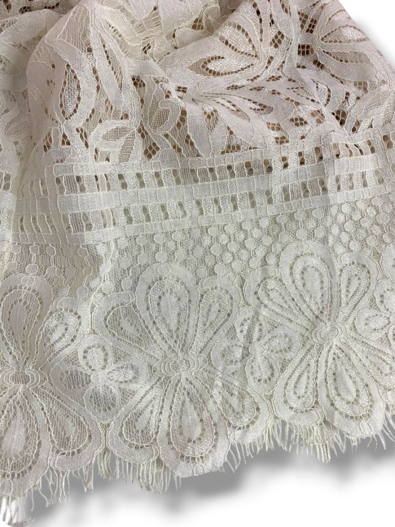Medium Lulus New Ivory Lace Jumpsuit Sleeveless Womens