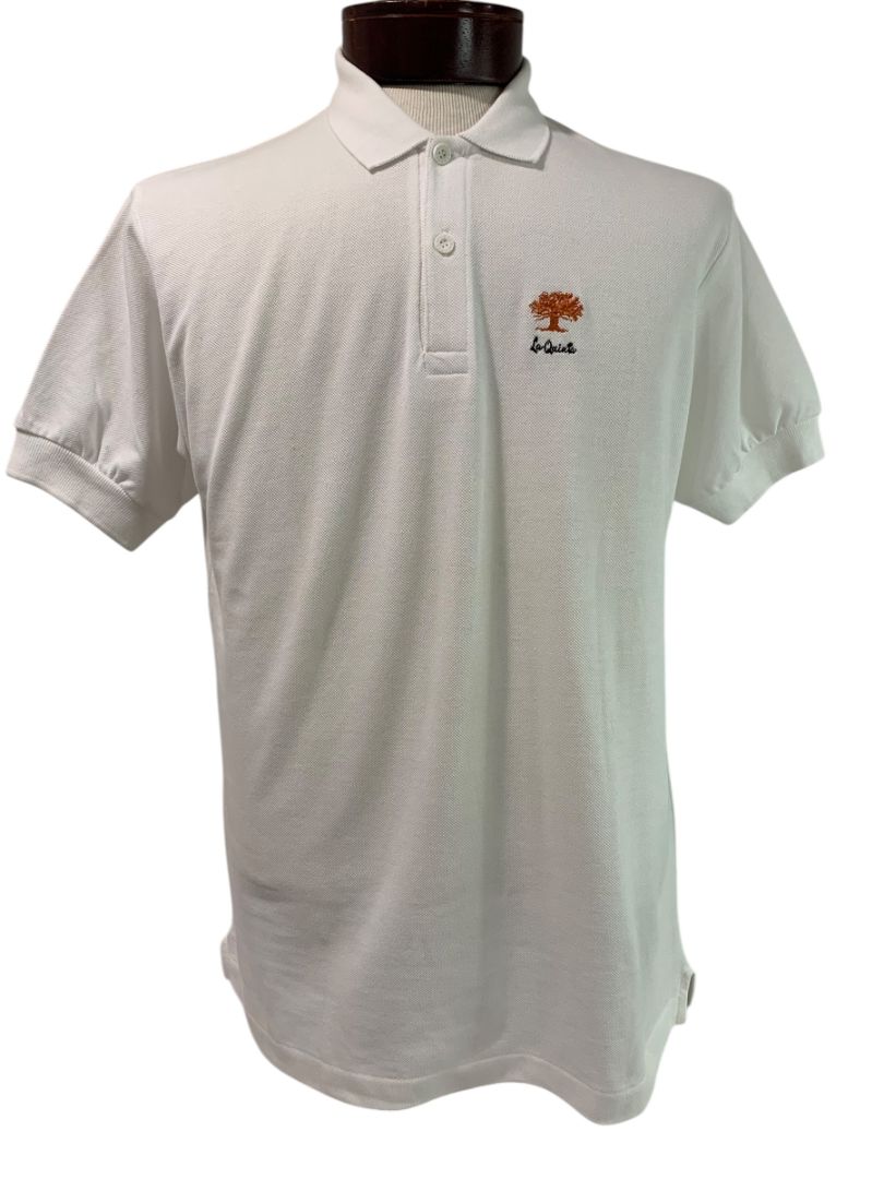 Large Boast Mens Short Sleeve La Quinta Golf Club Polo Shirt White Fitted