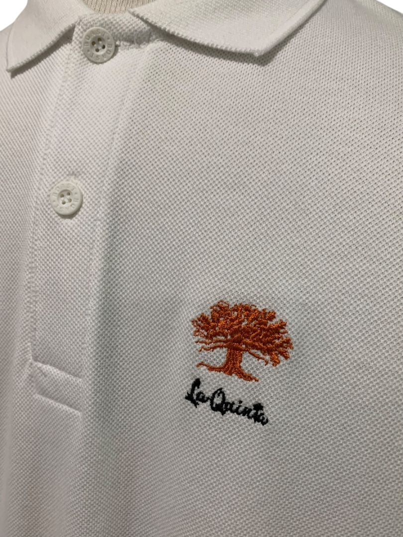 Large Boast Mens Short Sleeve La Quinta Golf Club Polo Shirt White Fitted