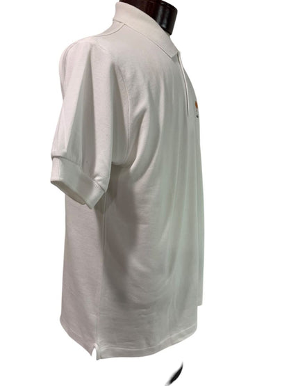 Large Boast Mens Short Sleeve La Quinta Golf Club Polo Shirt White Fitted