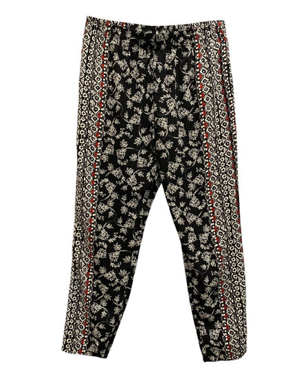 Medium Lush Womens Boho Print Pull On Loose Fit Pants Elastic Waist Pockets