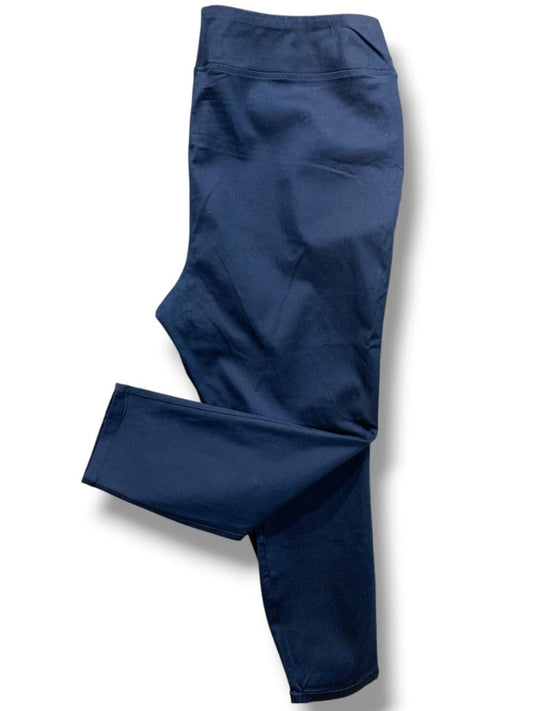 Size 20WP Belle by Kim Gravel Womens Navy Blue Pull On Pants Pockets Petite