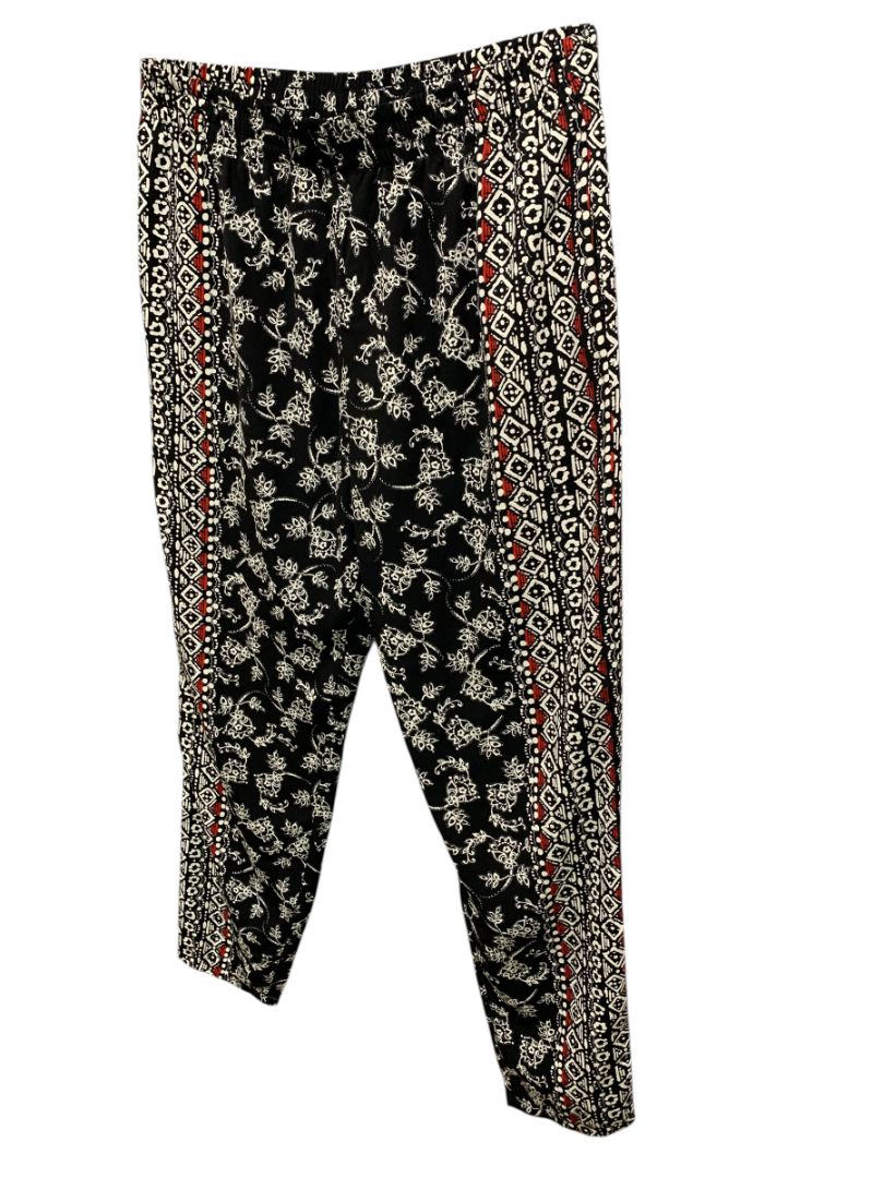 Medium Lush Womens Boho Print Pull On Loose Fit Pants Elastic Waist Pockets