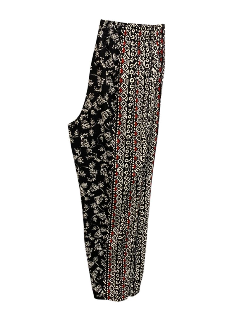 Medium Lush Womens Boho Print Pull On Loose Fit Pants Elastic Waist Pockets