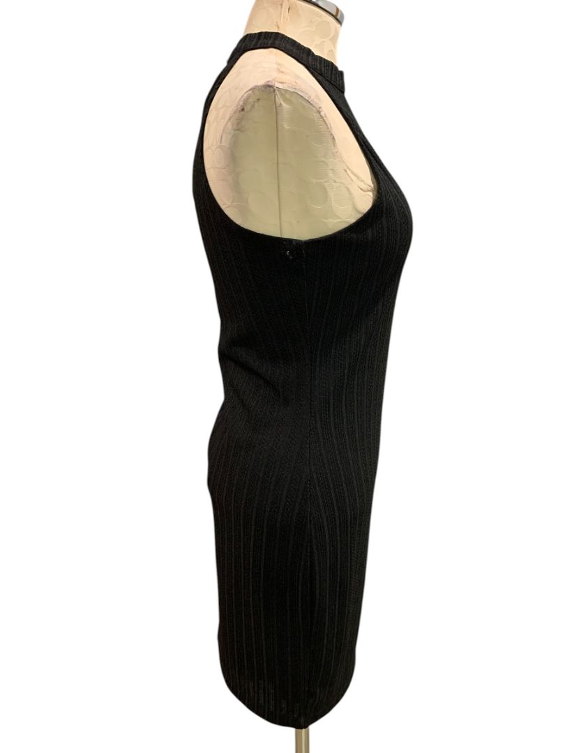 Large NSR Napean Sea Rd New Black Halter Neckline Sheath Dress Stretch