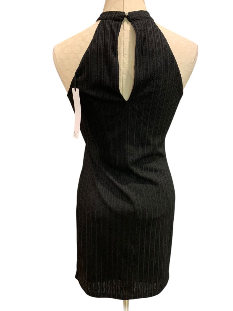 Large NSR Napean Sea Rd New Black Halter Neckline Sheath Dress Stretch