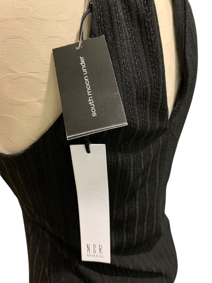 Large NSR Napean Sea Rd New Black Halter Neckline Sheath Dress Stretch
