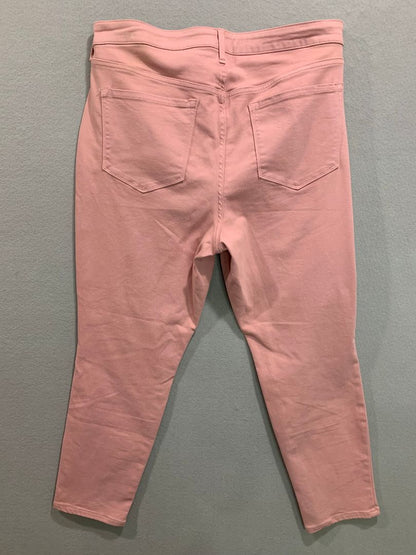 Size 18 Old Navy Womens Rockstar Mid-Rise Pink Jeans Stretch Denim