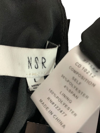 Large NSR Napean Sea Rd New Black Halter Neckline Sheath Dress Stretch