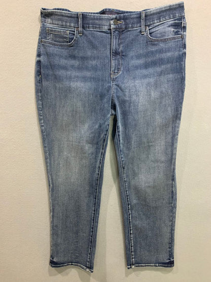 Size 1X Not Your Daughters Jeans NYJD Waist Match Sheri Slim Stretch Denim Jeans