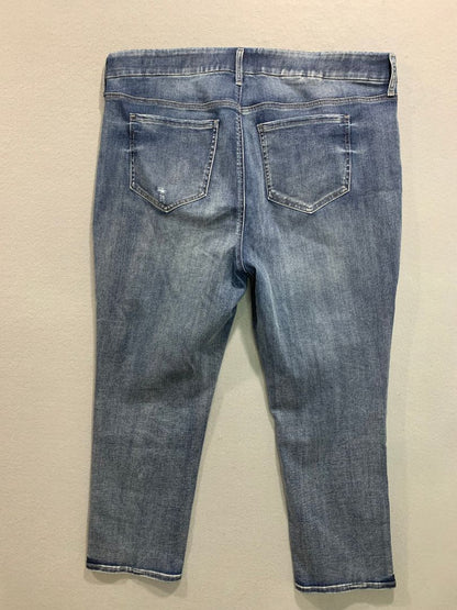 Size 1X Not Your Daughters Jeans NYJD Waist Match Sheri Slim Stretch Denim Jeans