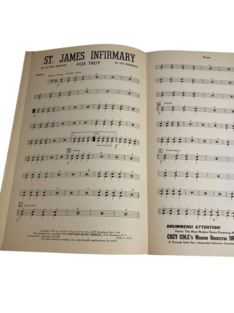 1930 Fox-Trot by Joe Primrose Sheet Music Mills Orchette Series St James Infirmary