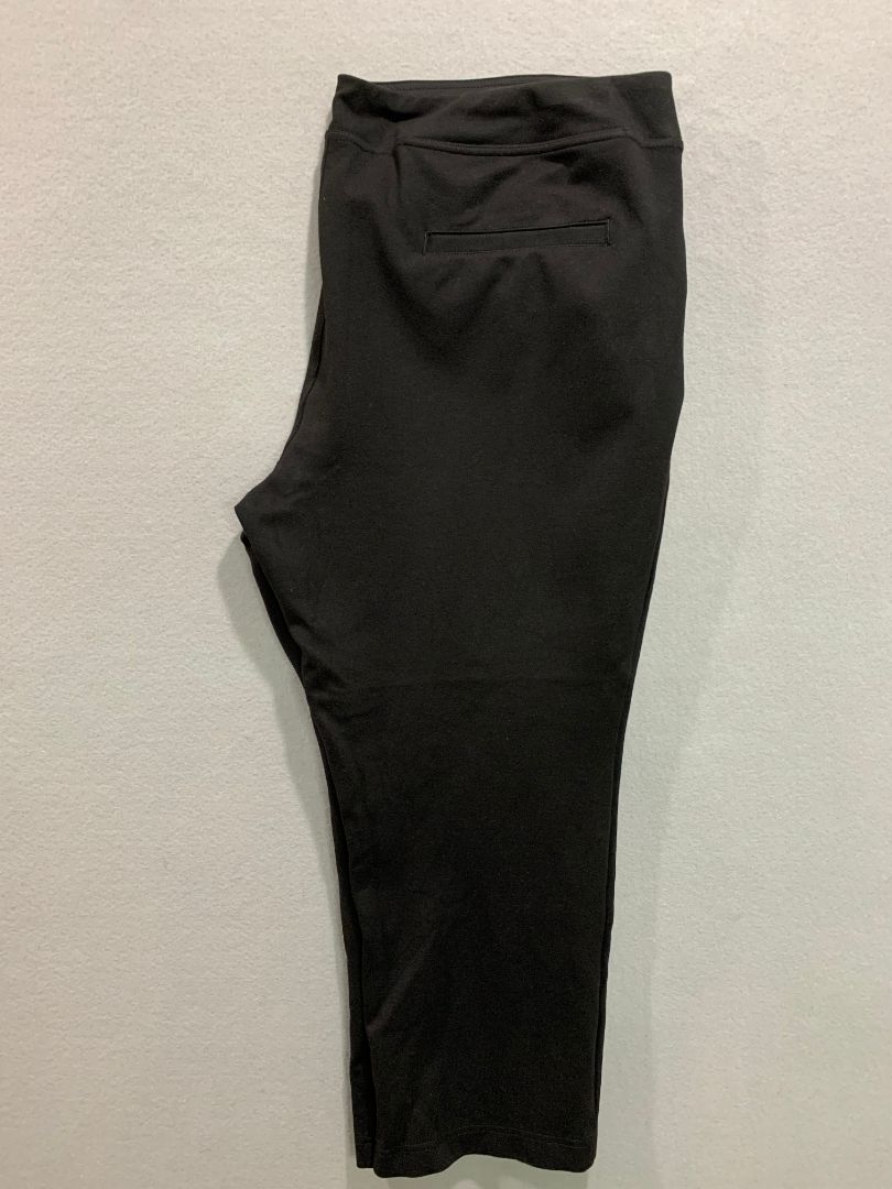 Size 20WP Belle by Kim Gravel Womens Black Pull On Pants Ponte Knit Petite