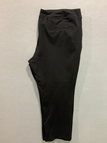 Size 20WP Belle by Kim Gravel Womens Black Pull On Pants Ponte Knit Petite