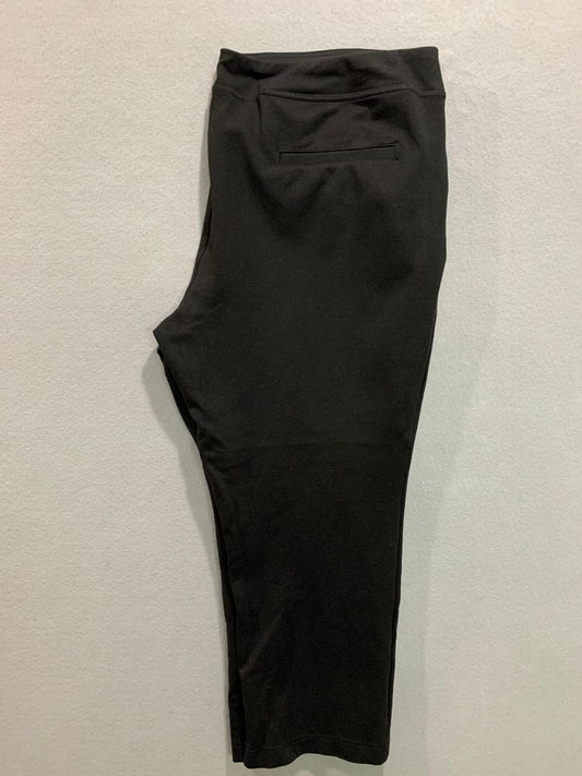 Size 20WP Belle by Kim Gravel Womens Black Pull On Pants Ponte Knit Petite