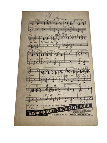 1943 For the First Time Sheet Music I've Fallen in Love Fox-Trot Tobias Kaff