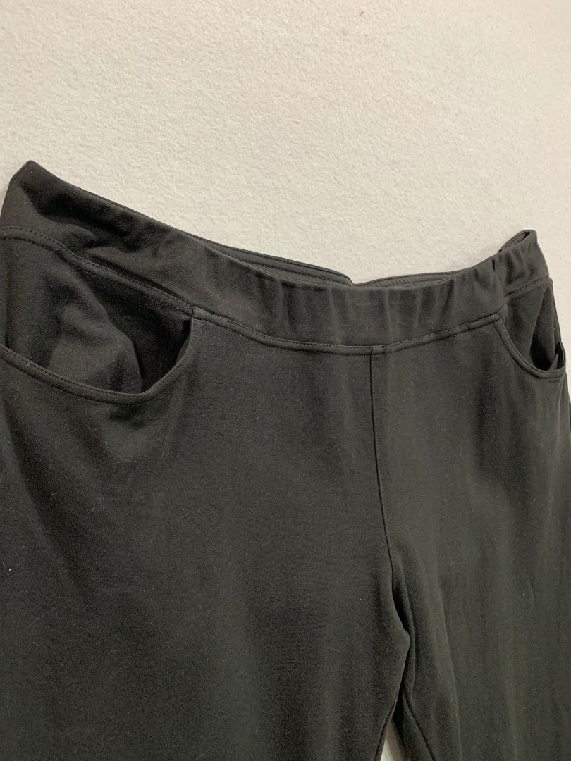 Size 20WP Belle by Kim Gravel Womens Black Pull On Pants Ponte Knit Petite