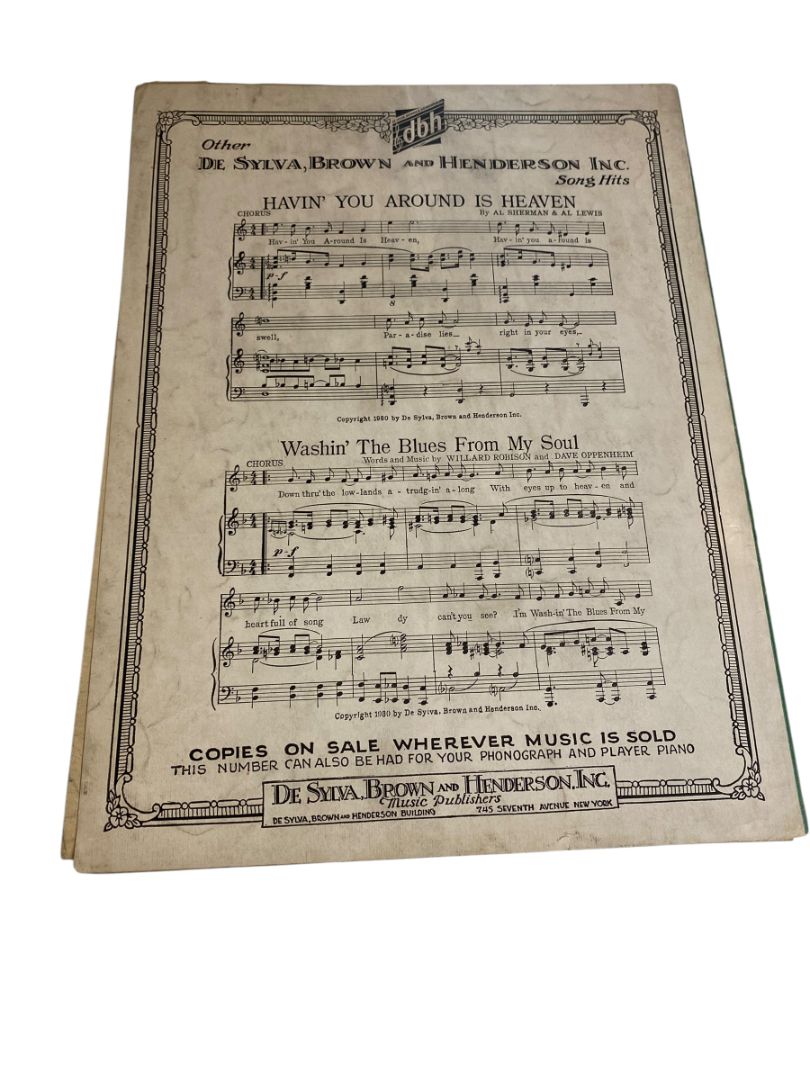 1930 I Remember You From Somewhere Sheet Music Leslie Warren