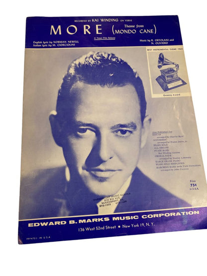 1962 More (Theme from Mondo Cane) Sheet Music Edward B. Marks