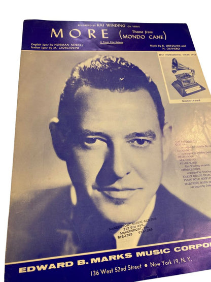 1962 More (Theme from Mondo Cane) Sheet Music Edward B. Marks
