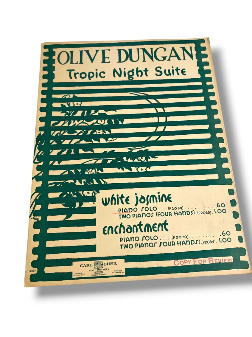 1935 Olive Dungan Tropic Night Suite Sheet Music White Jasmine Enchantment Piano Solo or Two Pianos