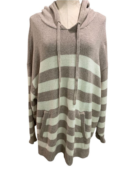 Size 3X (26/28) Lane Bryant Womens Pullover Striped Hooded Sweater