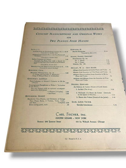 1935 Olive Dungan Tropic Night Suite Sheet Music White Jasmine Enchantment Piano Solo or Two Pianos