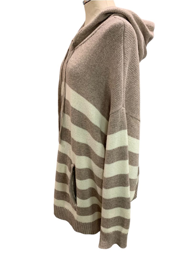 Size 3X (26/28) Lane Bryant Womens Pullover Striped Hooded Sweater