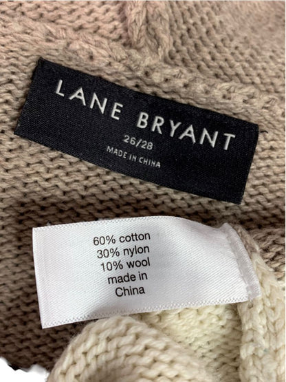 Size 3X (26/28) Lane Bryant Womens Pullover Striped Hooded Sweater