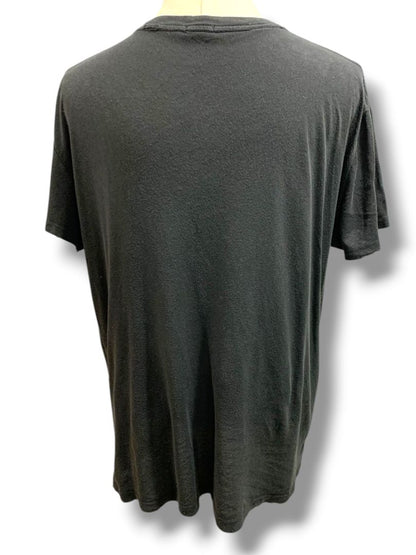 One Size John Galt Womens Black Distressed Short Sleeve Tshirt