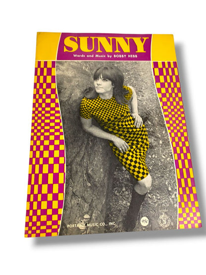 1966 Sunny Sheet Music by Bobby Hebb Portable Music Co