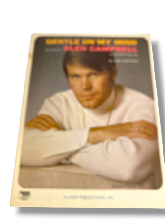 1967 Gentle on My Mind Sheet Music Glenn Campbell John Hartford Glaser Publications