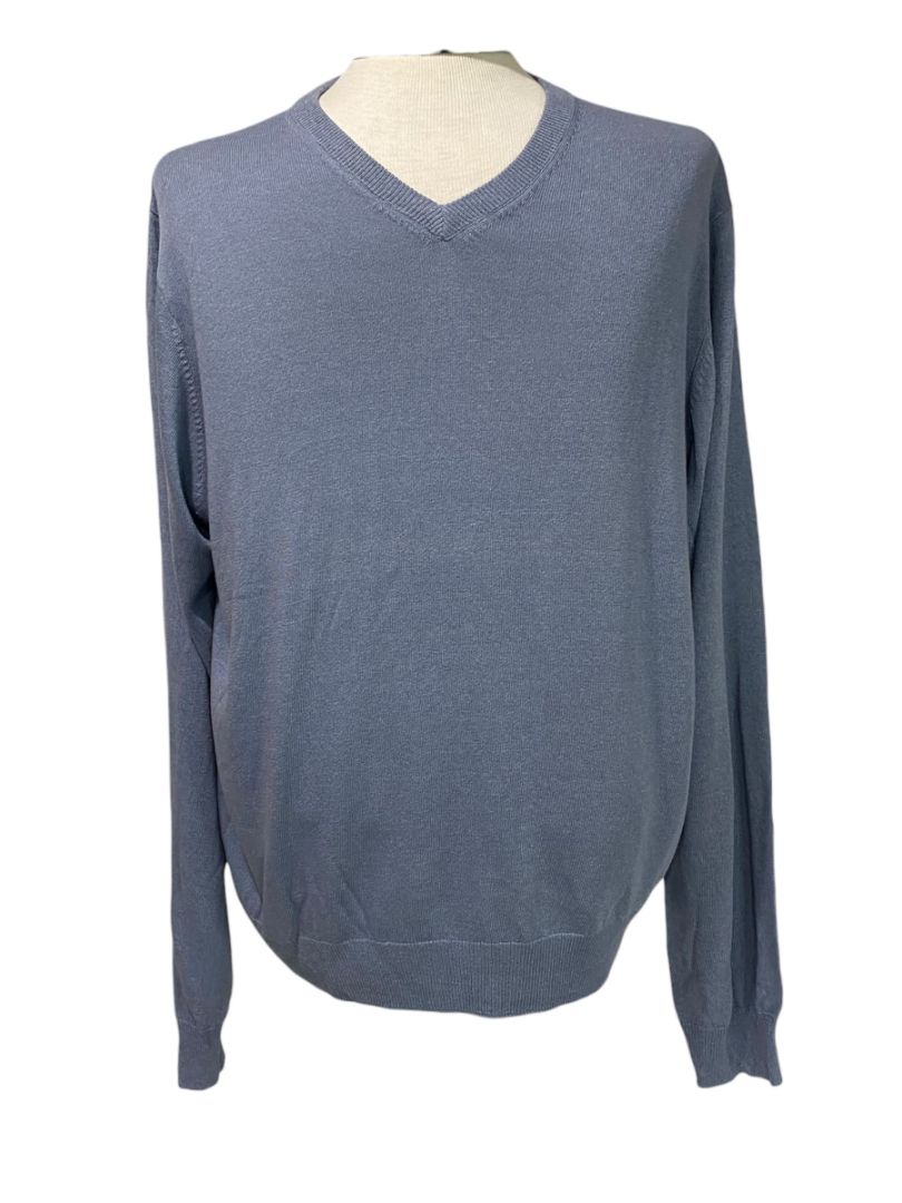 Size Large Jos A Bank Signature Collection Mens Blue Silk Sweater
