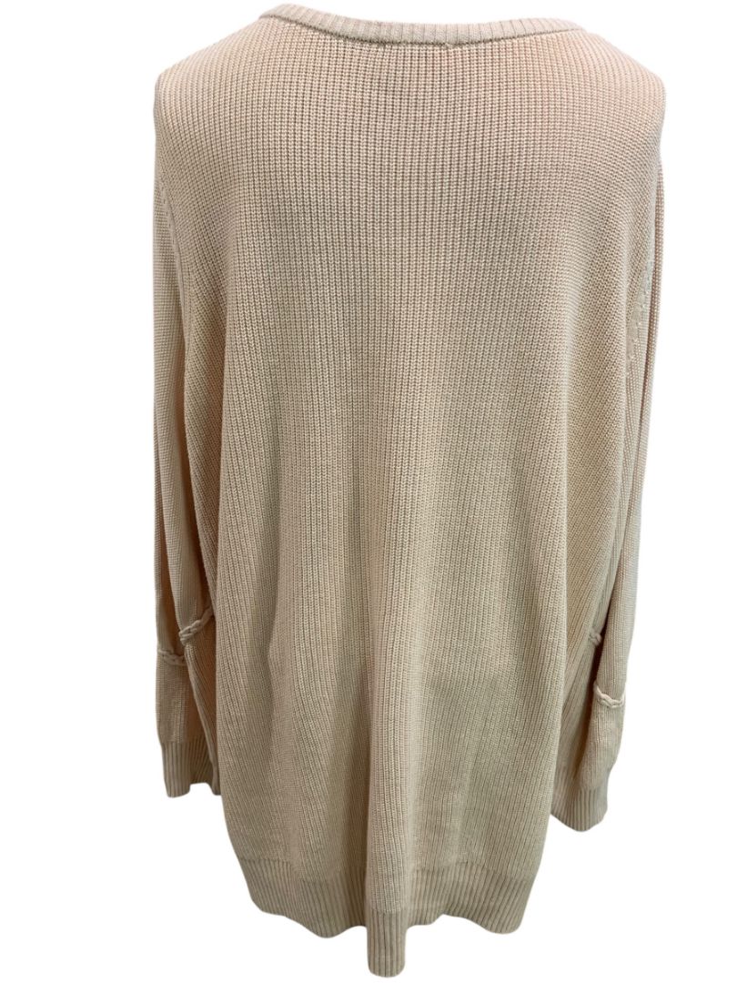 Size 2X Belle by Kim Gravel Womens Beige Pullover Sweater