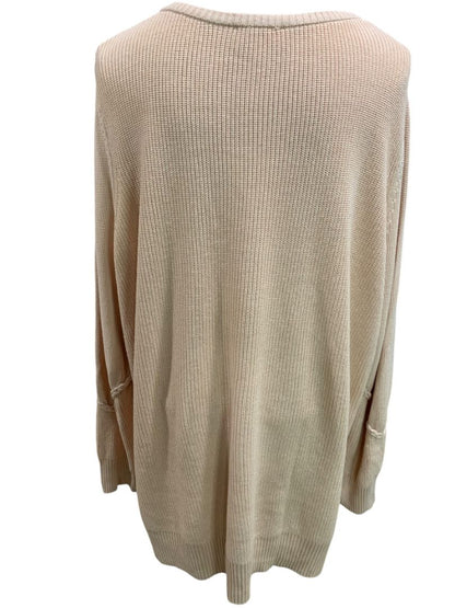 Size 2X Belle by Kim Gravel Womens Beige Pullover Sweater