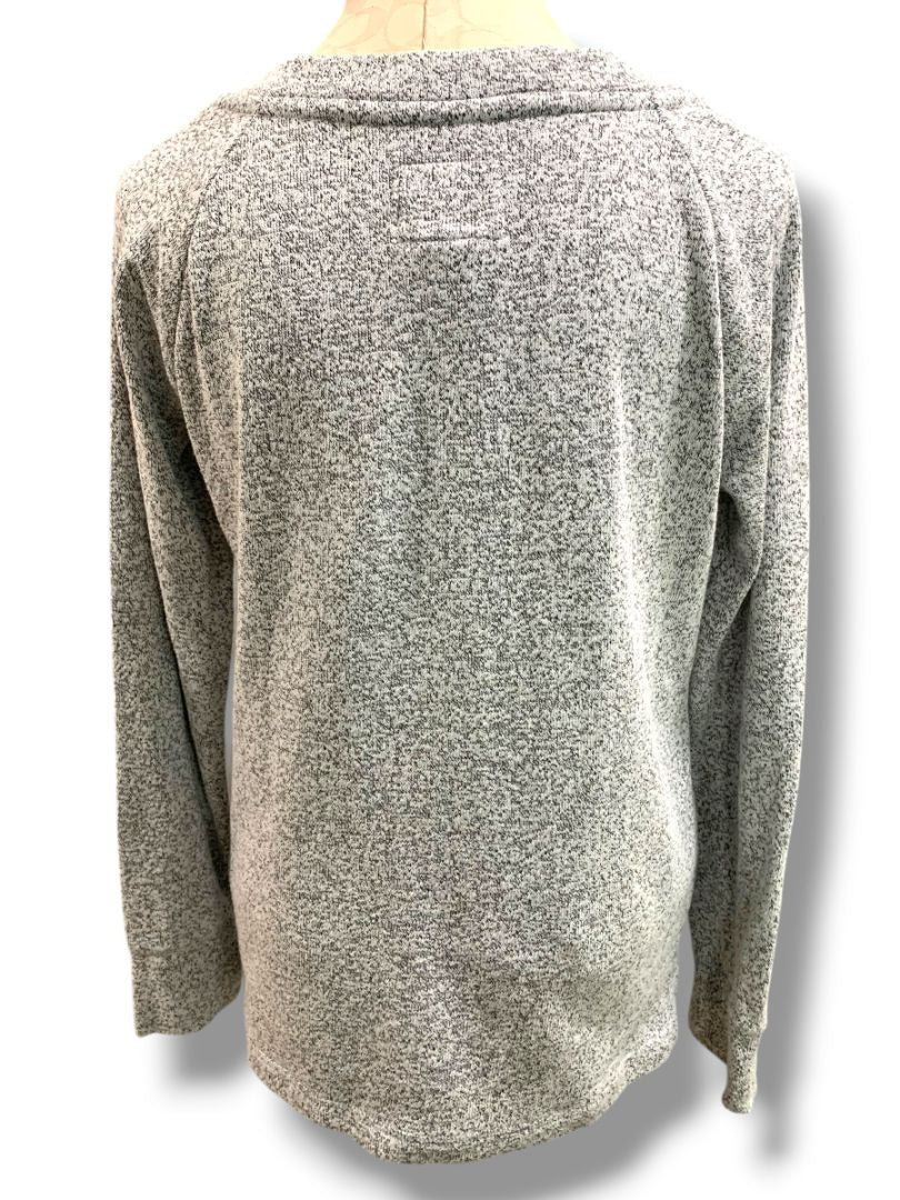 Medium CCM Womens NHL Philadelphia Flyers V-Neck Sweater Gray Marled Knit