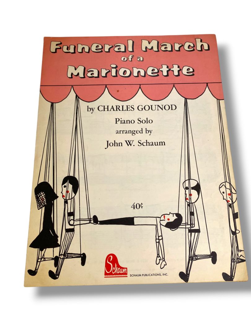 1966 Funeral March of the Marionette Sheet Music Charles Gounod Piano Solo