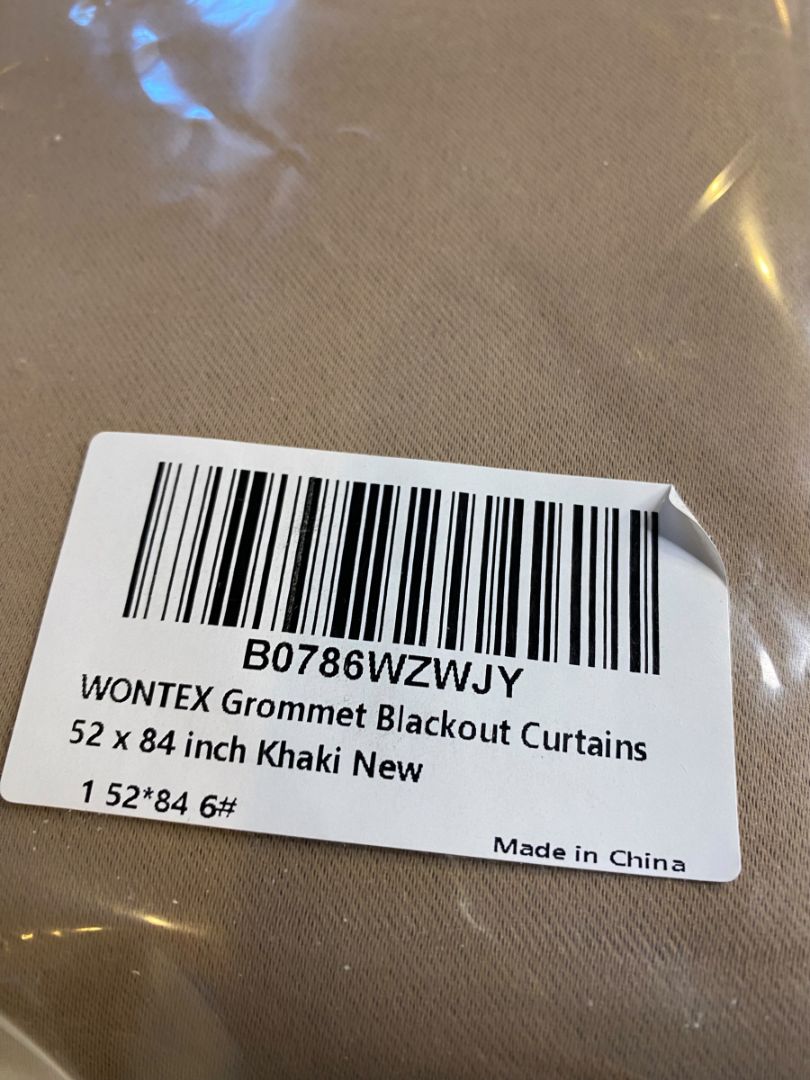 Set of 2 Wontex New Grommet Blackout Curtains Panels Khaki 52" x 84"