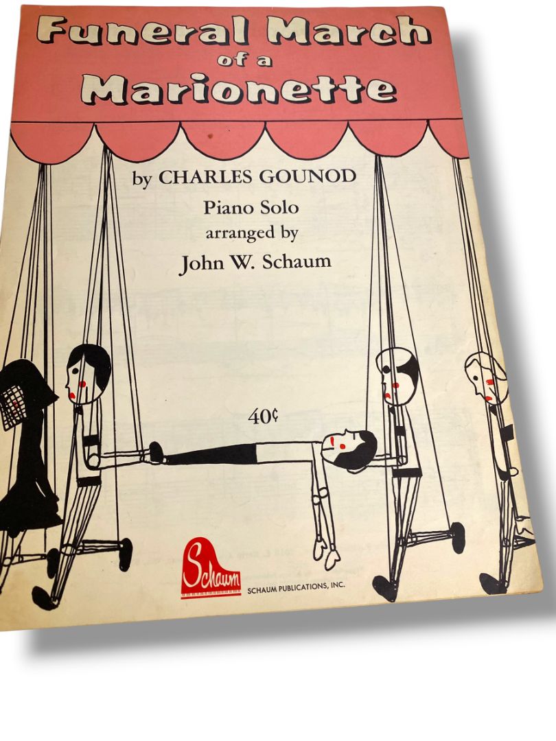 1966 Funeral March of the Marionette Sheet Music Charles Gounod Piano Solo