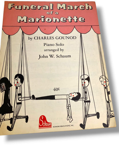 1966 Funeral March of the Marionette Sheet Music Charles Gounod Piano Solo