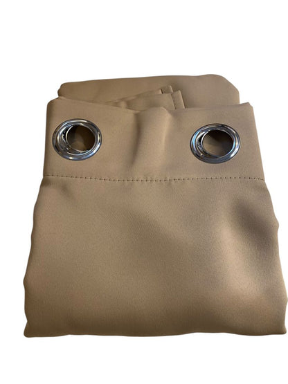 Set of 2 Wontex New Grommet Blackout Curtains Panels Khaki 52" x 84"