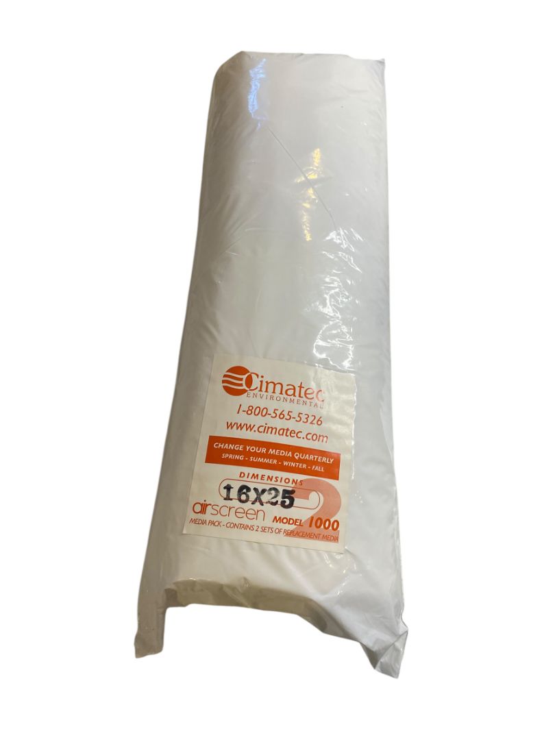 Cimatec Environmental airscreen Model 1000 2 Sets Media Pack 16 x 25 New