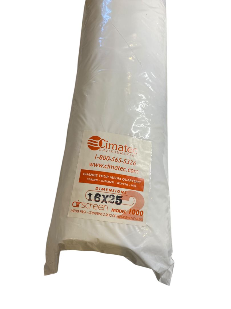 Cimatec Environmental airscreen Model 1000 2 Sets Media Pack 16 x 25 New