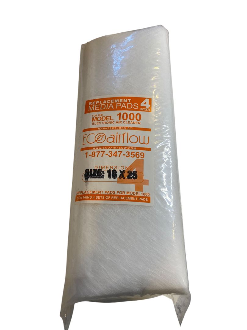 Replacement Media Pads 4 Pack Eco Airflow Replacement Pads for Model 1000