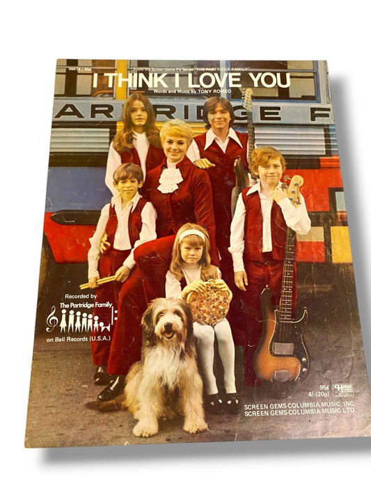 1970 I Think I Love You Sheet Music Tony Romeo Partridge Family Screen Gems