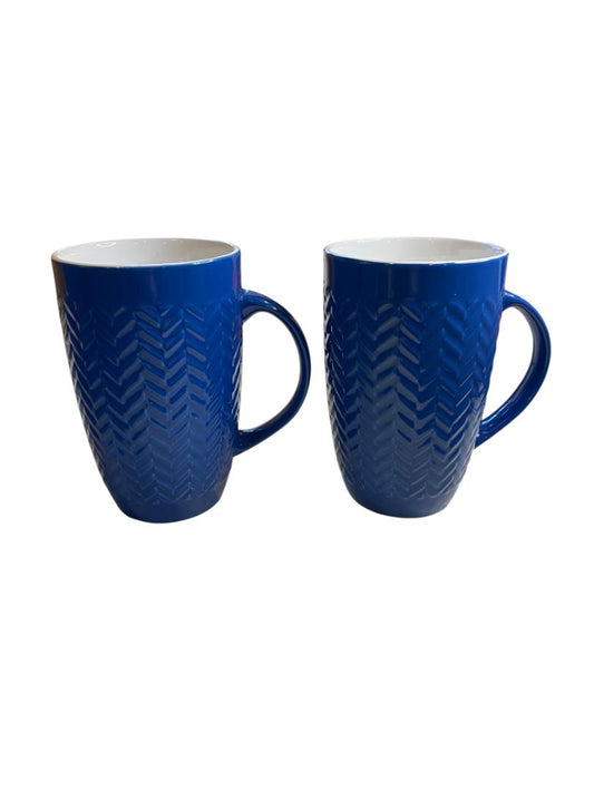 ArmorArc Set of 2 Large 16 oz Tall Mug Chevron Pattern Dishwasher Microwave Safe